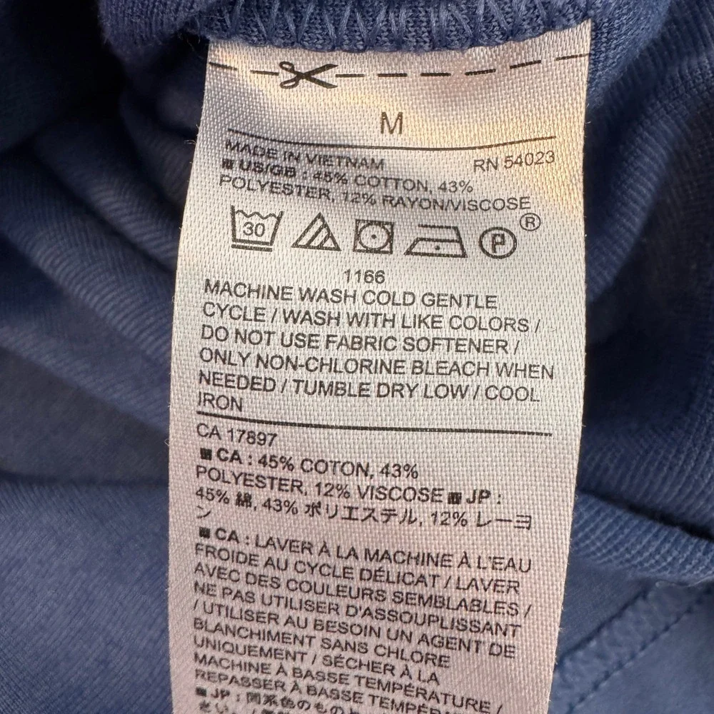 Banana Republic Men's Blue Moisture Wicking Quarter Zip Pullover Sweater‎ M